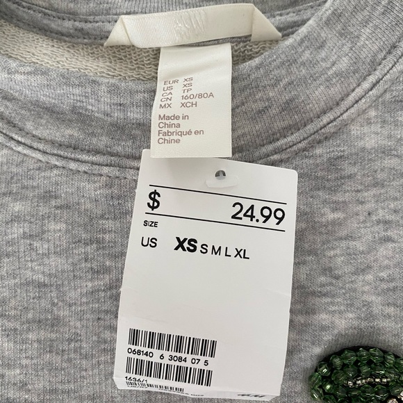 H&M Gray Cherry Sweatshirt - Picture 4 of 4